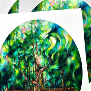 PORTRAIT of GRANDMOTHER TREE : Paper Print ~ Visionary Art ~ Psychedelic