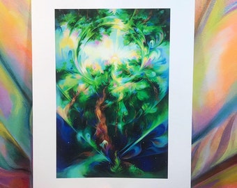 NEXUS : Paper Print ~ Visionary Art ~ Psychedelic ~ Landscape ~ Forest