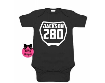 My First Supercross Black Baby Bodysuit