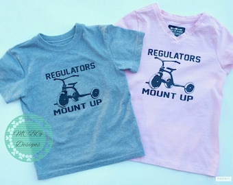 Regulators Mount Up, Rap shirts, girls shirts, old school rap, toddler boy shirts, hip hop, hip hop shirts, Rap,  kids shirts, funny shirts