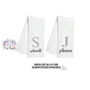 Personalized Tea Towel, Initial Dish Towel,Personalized Dish Towel, Kitchen Decor, Wedding Gift, Realtor Gifts, New Home Gifts