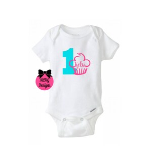 Cupcake Birthday Shirt•First Birthday Outfit•All Sizes•Baby Girl Birthday Outfit•Cupcake Birthday Party•Kids Party