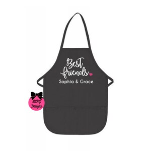 Best Friend Kids Apron•Kids Sized Aprons•Girls Birthday Party Apron•Girls Birthday Gift•Unique kids Birthday Gifts•Kids Aprons