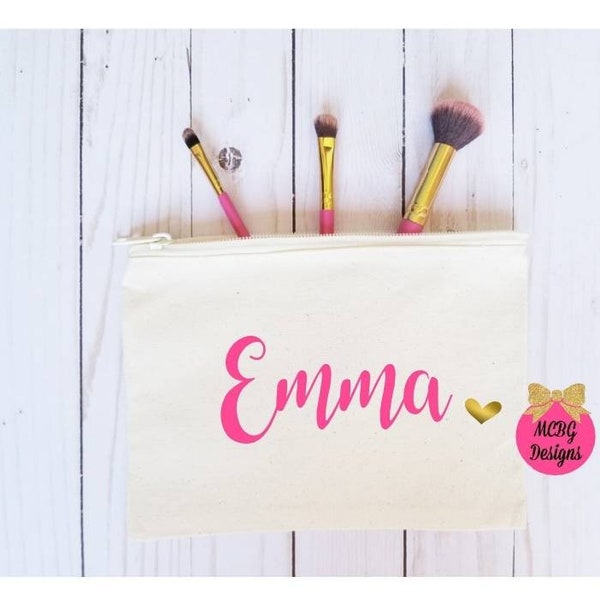 Personalized Make up bag•Cosmetic Bag•Womens Gifts•Teen Gifts•Christmas Gifts•Bridal Party Gifts•Stocking Stuffer•Party Favors