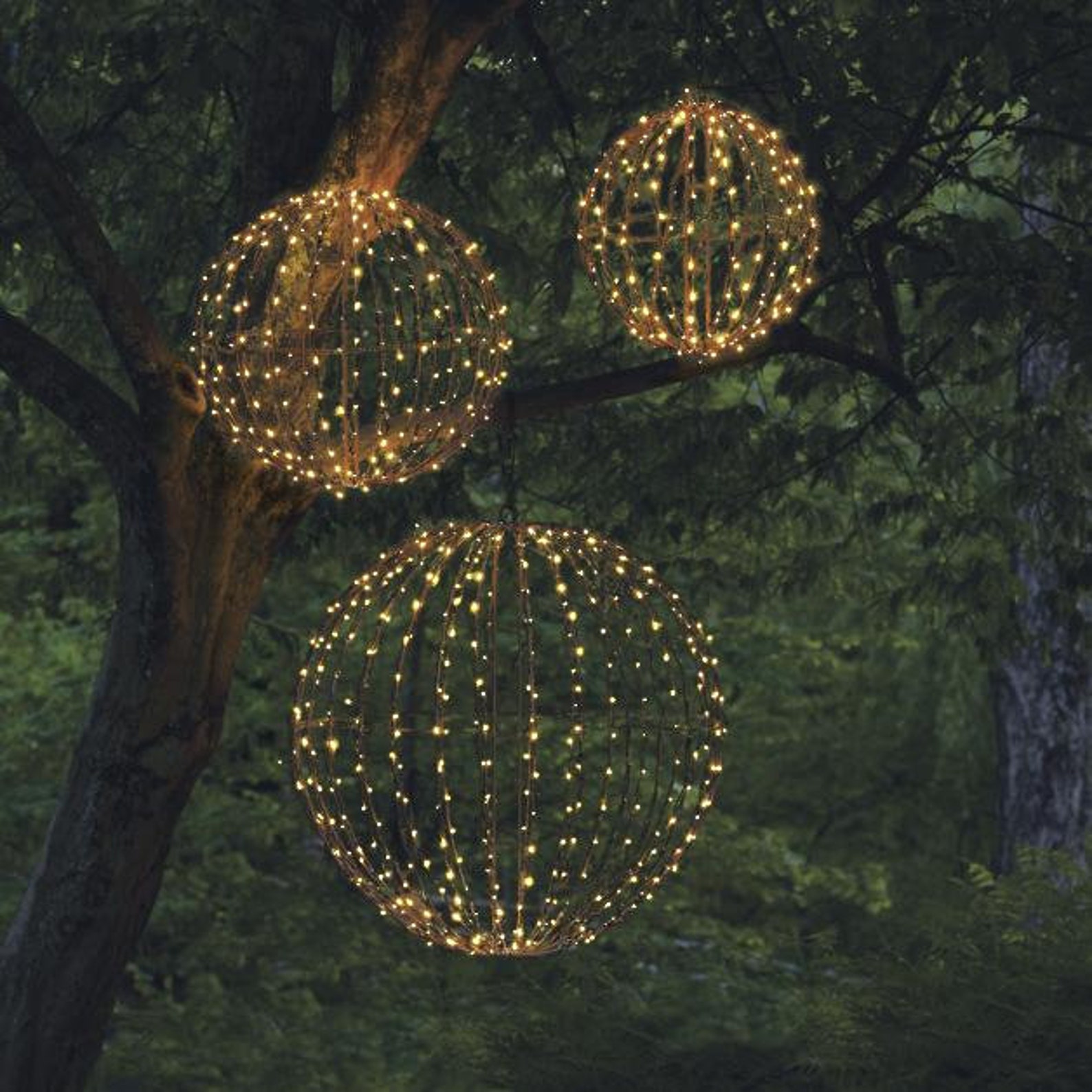Hanging LED Wire Metal Sphere Balls Light Indoor/outdoor Etsy