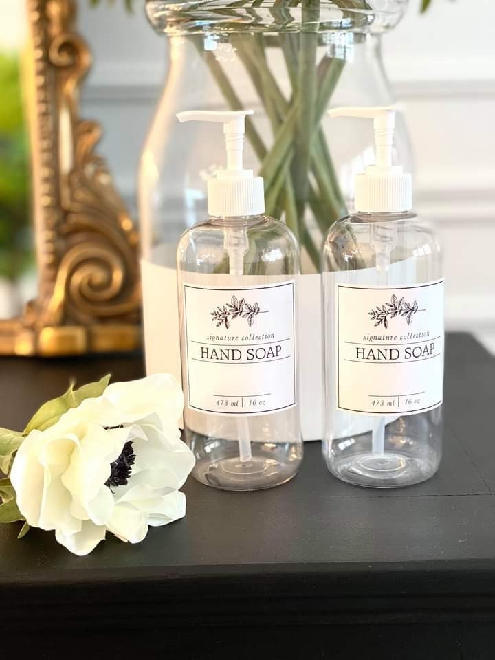 3 Square Soap Dispenser LABEL ONLY Hand Soap Bottle Etsy Canada