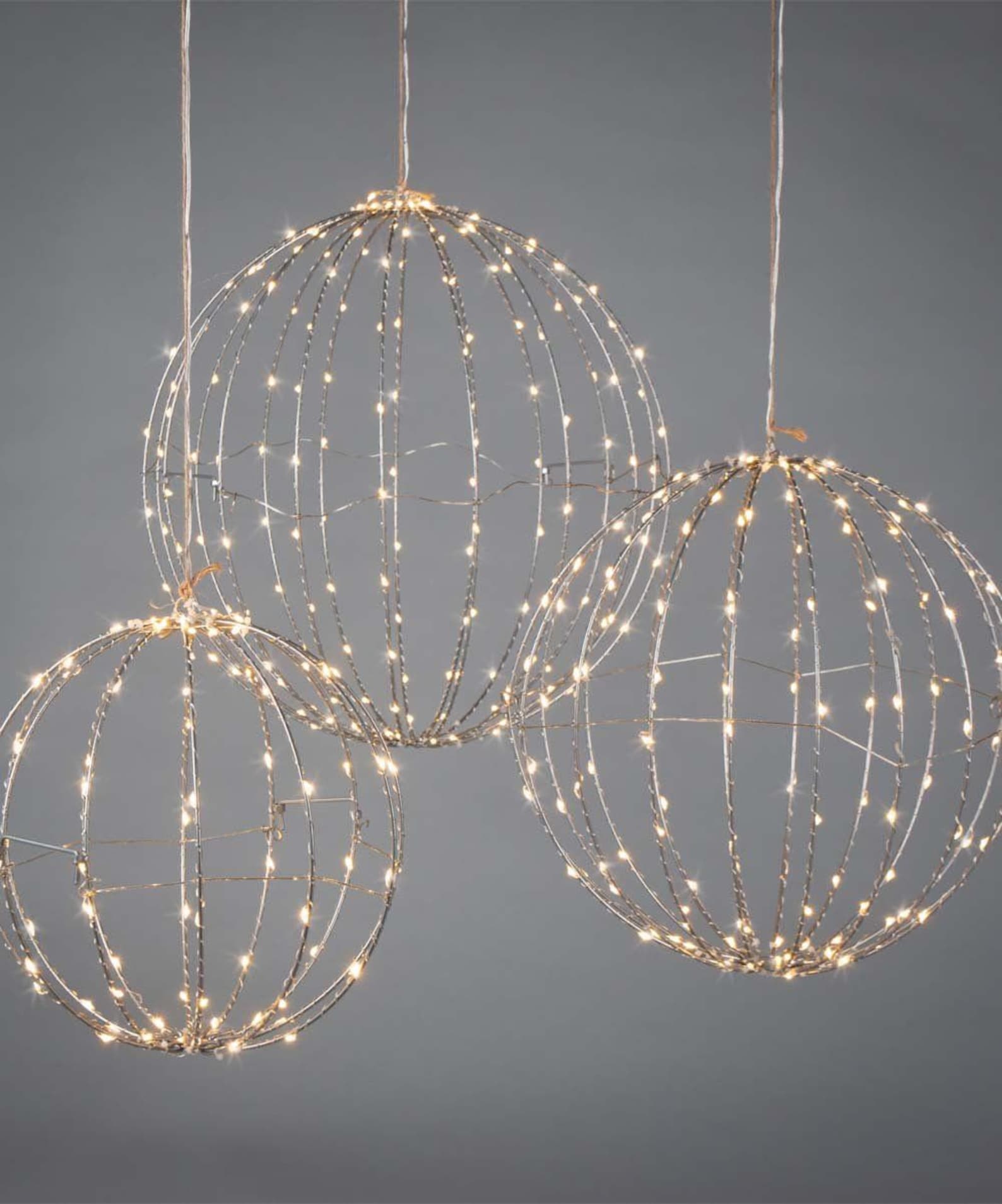Hanging LED Wire Metal Sphere Balls Light Indoor/outdoor Etsy