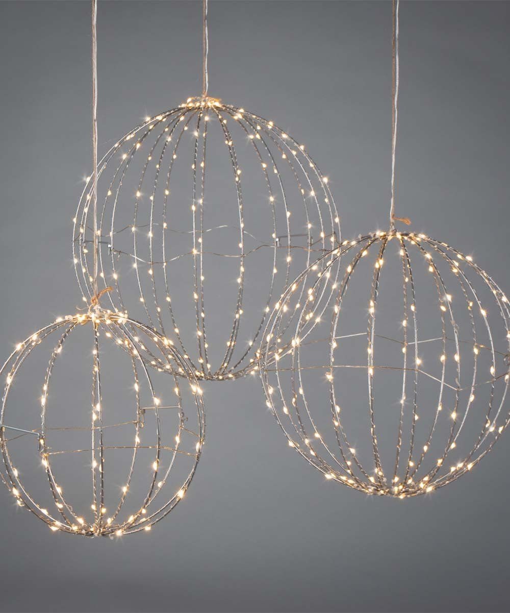 Hanging LED Wire Metal Sphere Balls Light - Etsy
