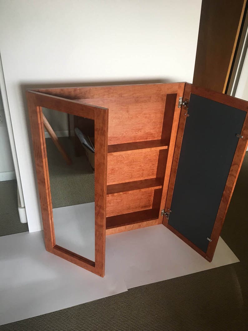 Cherry Medicine Cabinet With Gunstock Stain In Xl Size Etsy