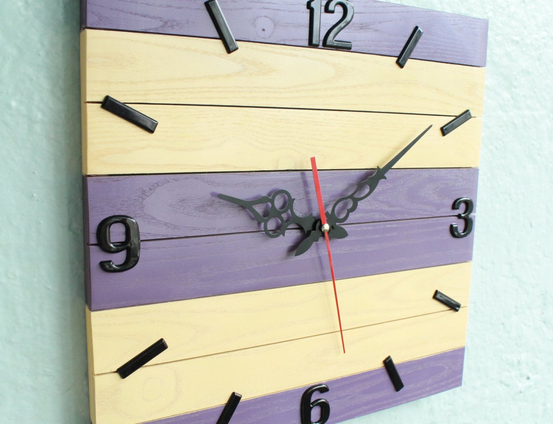Handmade Wooden Clock / Pallet Wood Wall Clock / 14 Wall Etsy