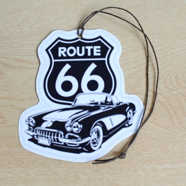 Route 66 Air Freshener, Refrescante Perfumado, Relleno de medias, Regalo de cumpleaños divertido, Regalo de amante del coche, Regalo de amante de la música, Regalo de amante de la película