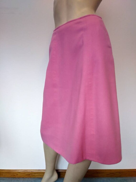 PINK Vintage 50s/60s Wool Skirt/1950 Rockabilly P… - image 3