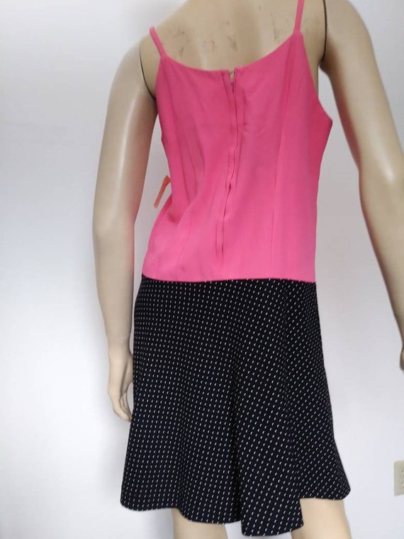 Vintage 50s/60s Sun Dress/Pink Black Dots/Medium … - image 4