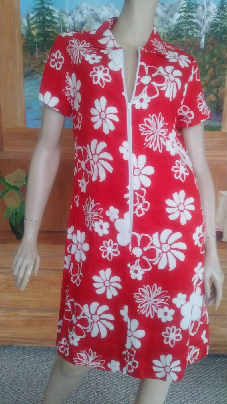 1950 Tropical Cotton Skimmer Dress