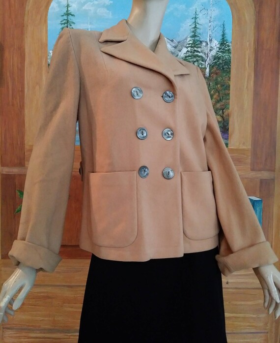 tan short coat