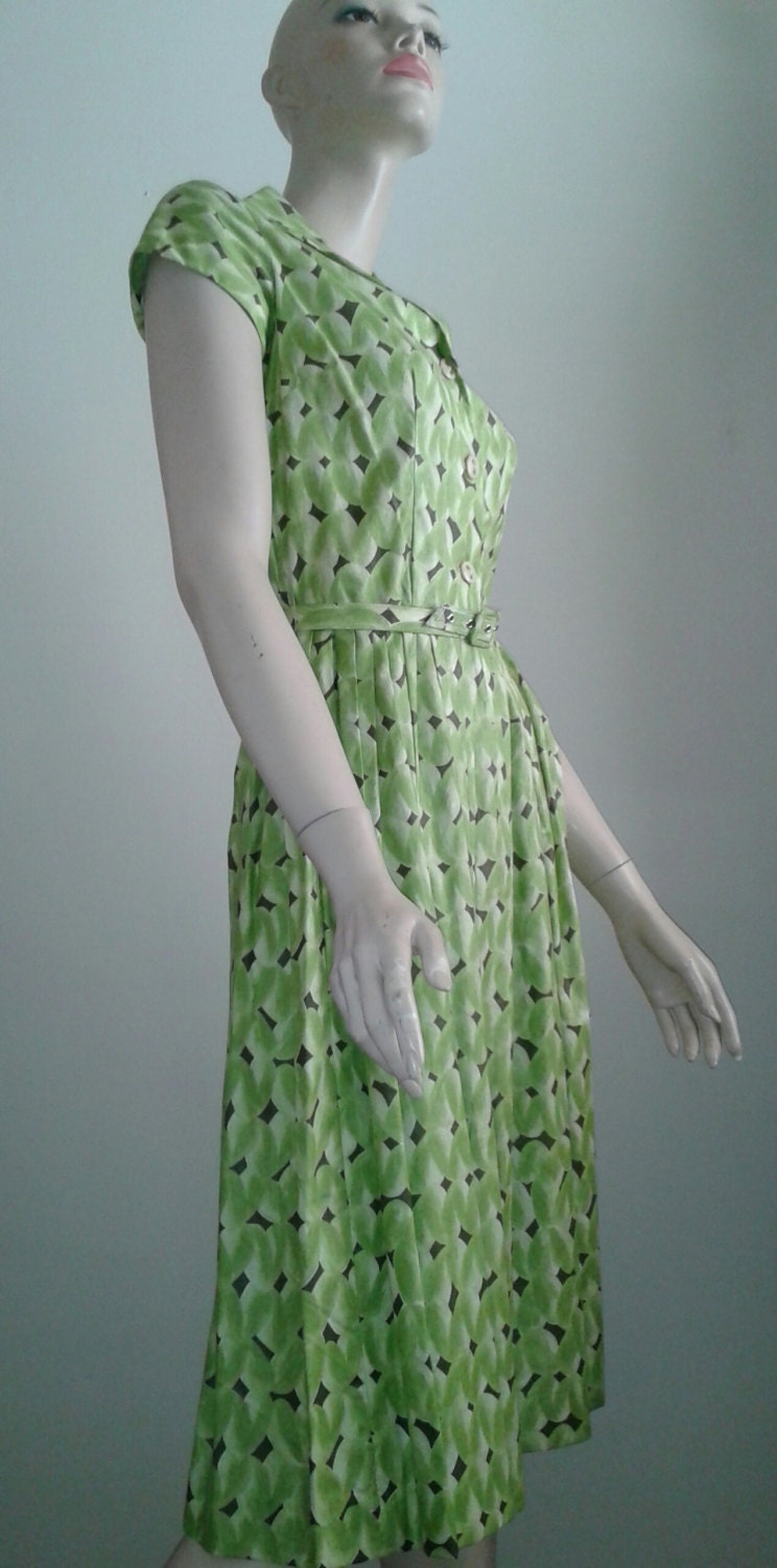 Vintage 50s/60s Cotton Dress /shirtwaist/1960 Mad Menmrs - Etsy