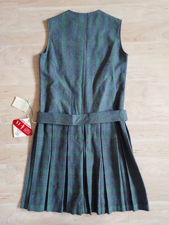 Italian Wool Vintage 50s/60s Dress Jumper/Plaid G… - image 8