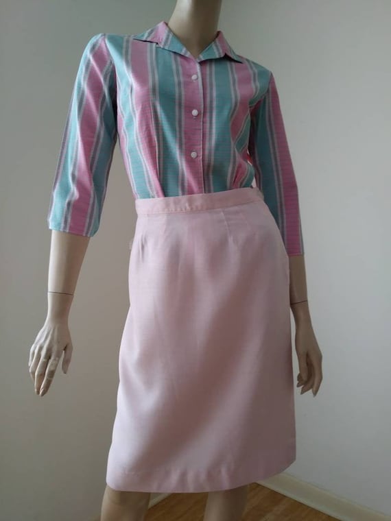 Pink Vintage 50s/60s Skirt/Pencil/1950 Rockabilly/