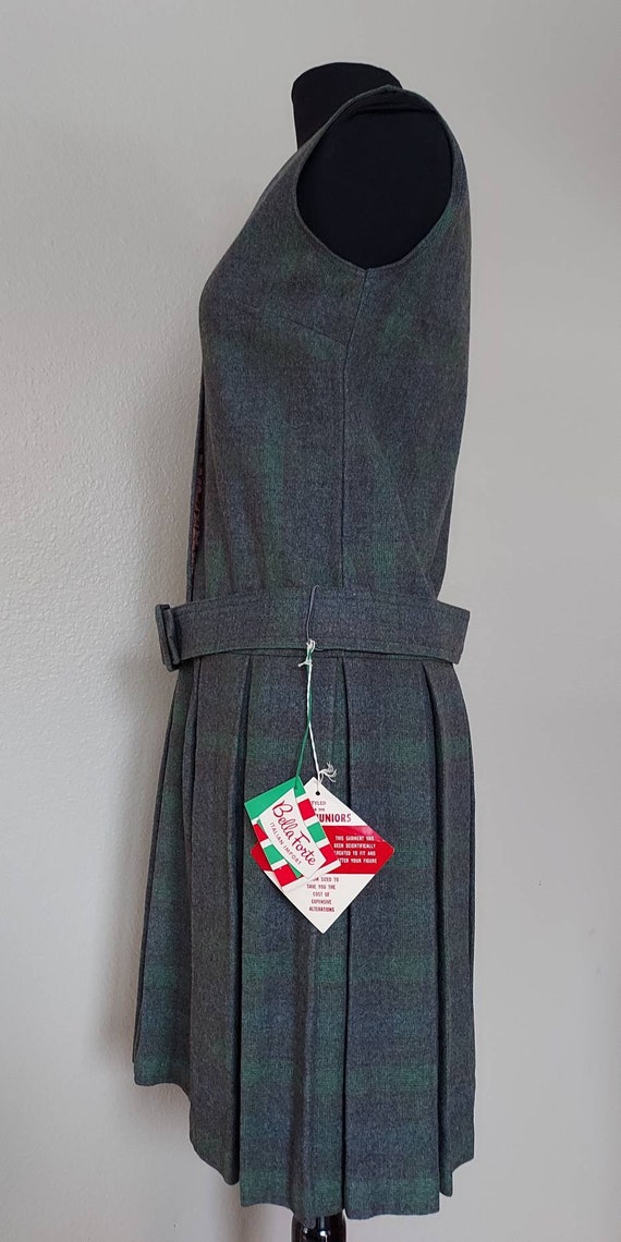 Italian Wool Vintage 50s/60s Dress Jumper/Plaid G… - image 5