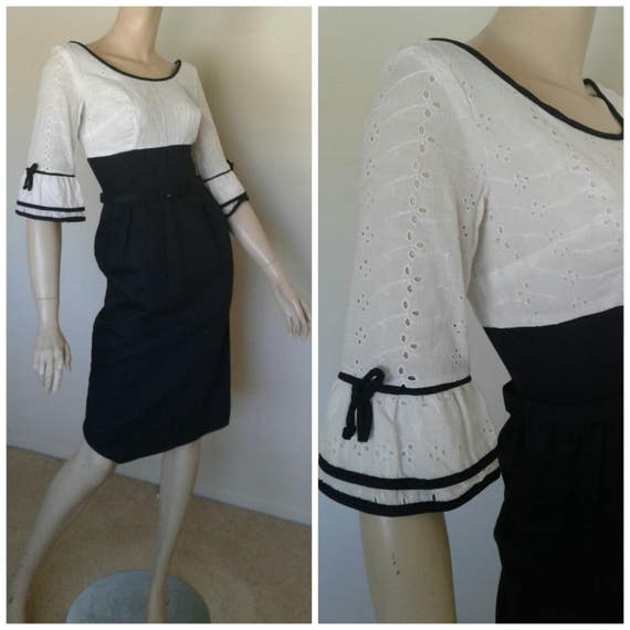 Vintage Wiggle 50s/60s Dress VLV 1950 Rockabilly … - image 1