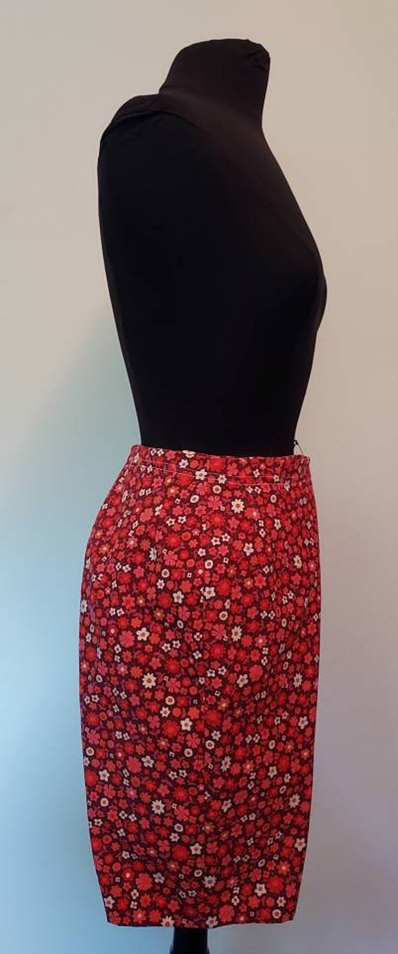 Vintage 50s/60s Cotton Shorts/High Waist/Purple P… - image 8