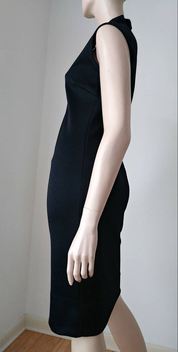 Vintage 60s/70s Dress Black Cocktail Party/Bridal… - image 4