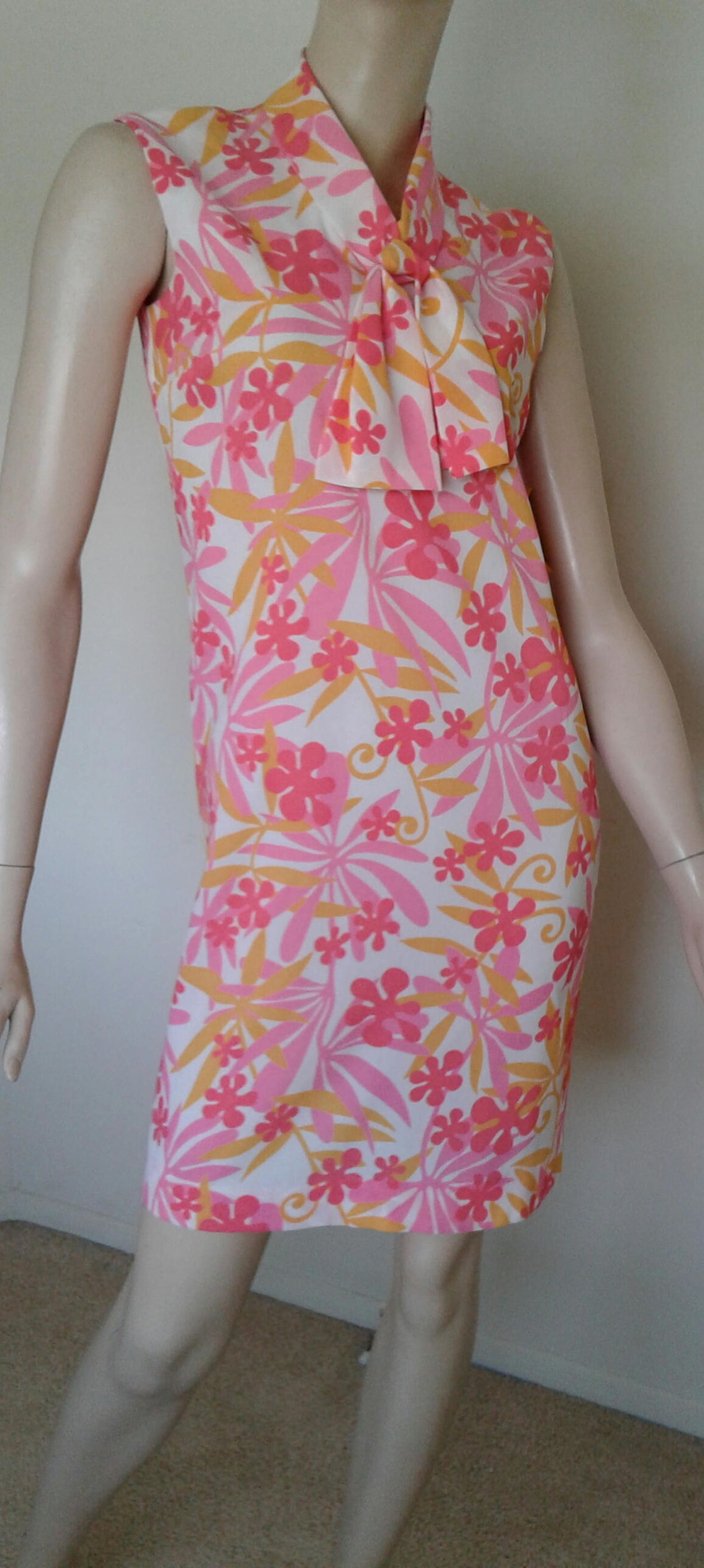 Vintage Mod Flower Power 60s/70s Shift Dress/hippie/1960 Mad - Etsy