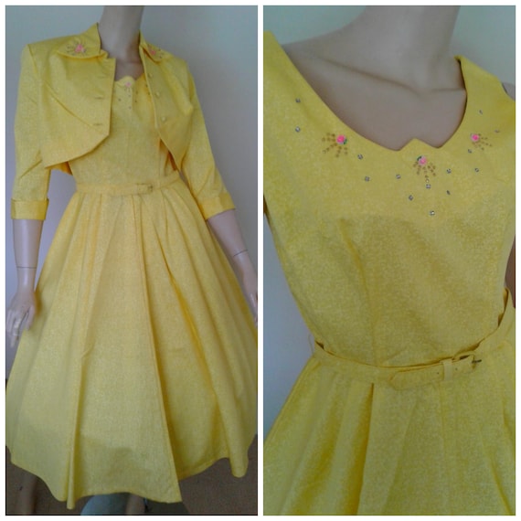 etsy yellow dress