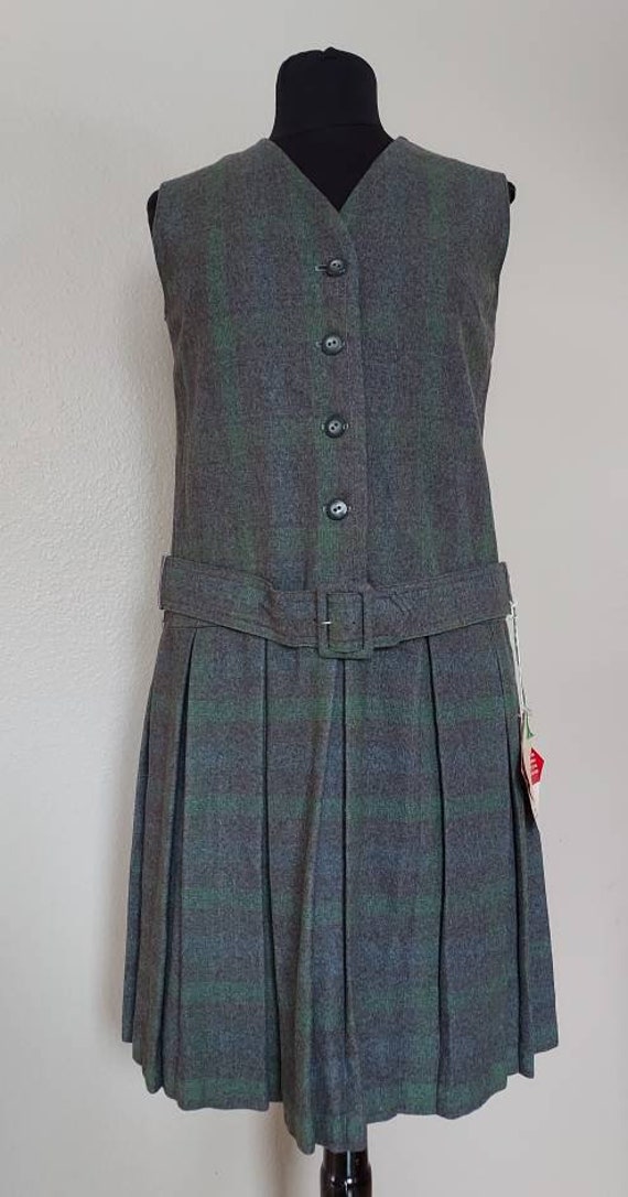 Italian Wool Vintage 50s/60s Dress Jumper/Plaid G… - image 2
