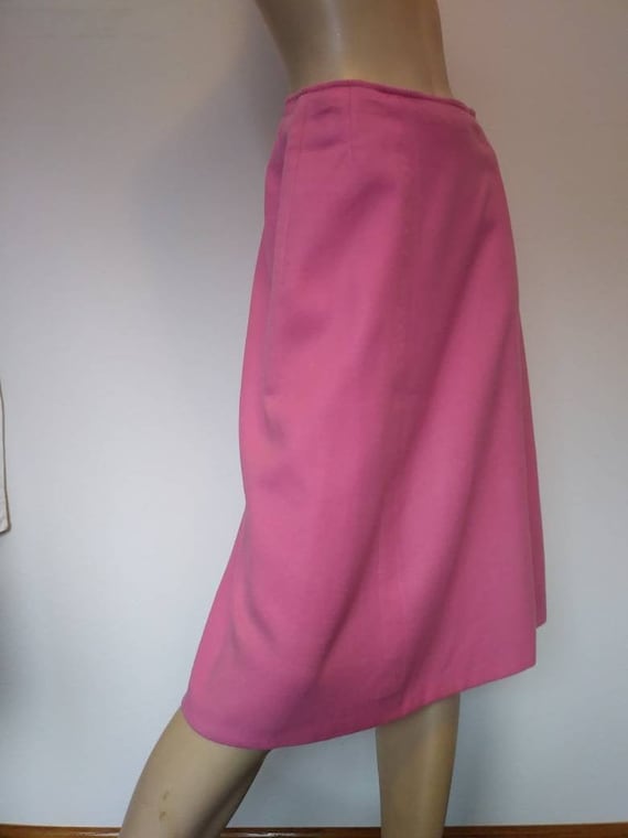 PINK Vintage 50s/60s Wool Skirt/1950 Rockabilly P… - image 1