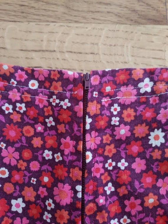 Vintage 50s/60s Cotton Shorts/High Waist/Purple P… - image 4