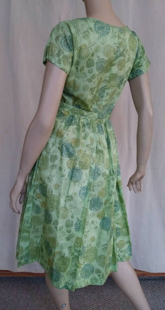 Vintage 50s/60s Mint Green~Blue Dress/1950 Rockab… - image 3