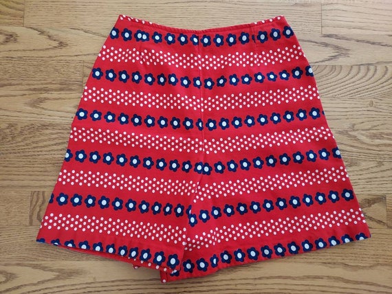 Vintage 50s/60s Cotton Shorts/Red White Blue/4th … - image 7