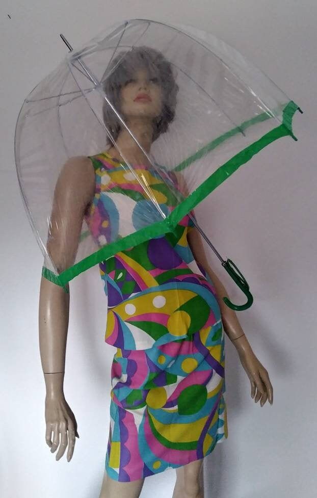 Louis Vuitton Umbrella, Mid Century Designer Umbrella, Wooden Handle  Umbrella, Stick Umbrella, Designer Umbrella, 1980's