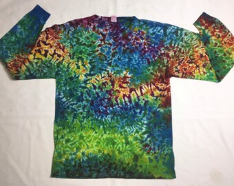 Large adult long sleeve tie dye shirt