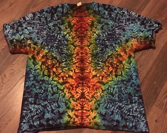 Camiseta unisex para adultos talla XL con efecto tie dye