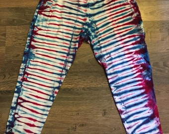 Handmade Tie Dye Hippie Leggings: Women's Boho Yoga Pants