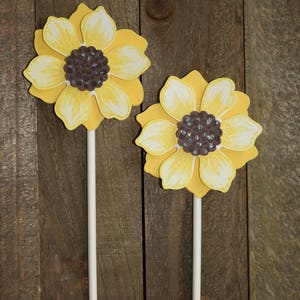 Sunflower Place Card Holders, Sunflower Food Tent Labels, Sunflower Party Decor image 5