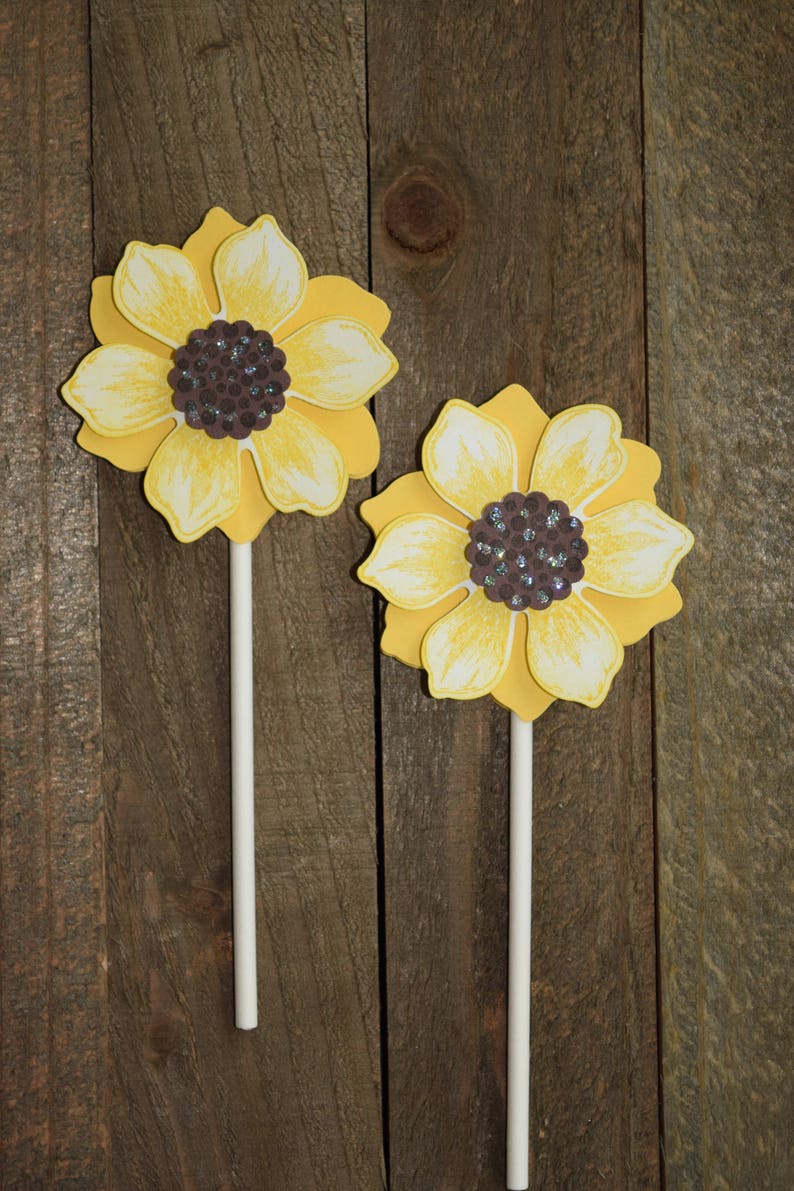 Sunflower Place Card Holders, Sunflower Food Tent Labels, Sunflower Party Decor image 5