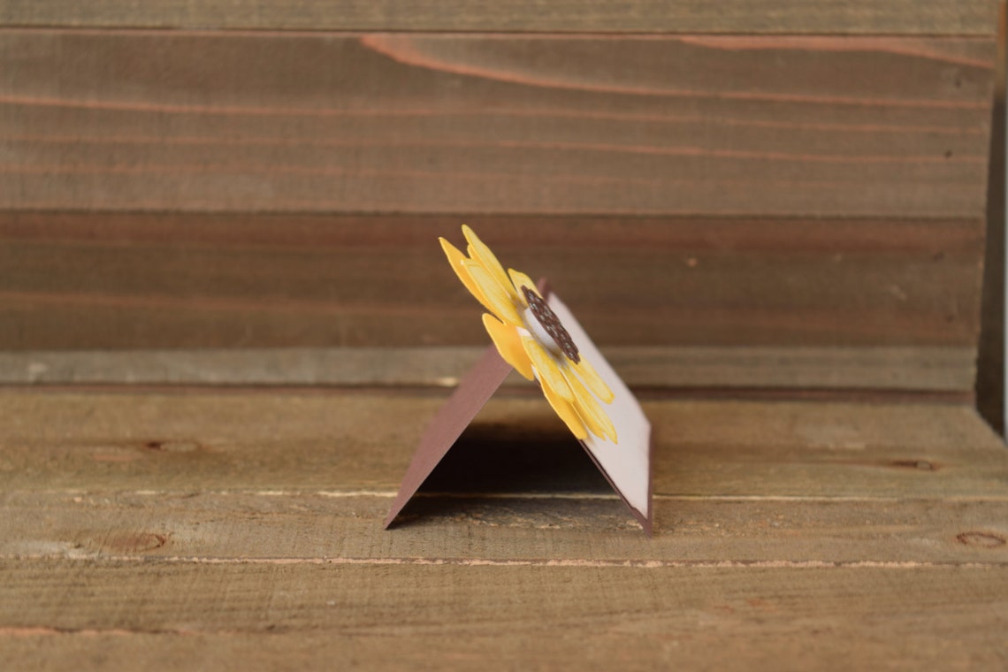 Sunflower Place Card Holders Sunflower Food Tent Labels Etsy