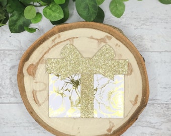 Gold Floral Gift Card Holder, Gift Card Holder For Her, Birthday Gift Card Holder, Wedding Gift, Mother’s Day Gift Card, Card For Her