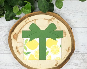 Lemon Gift Card Holder, Lemon Themed Bridal Shower Gifts, Gift Card Holder, Lemon Party Themed Gift, Lemon Card, Birthday Gift Card