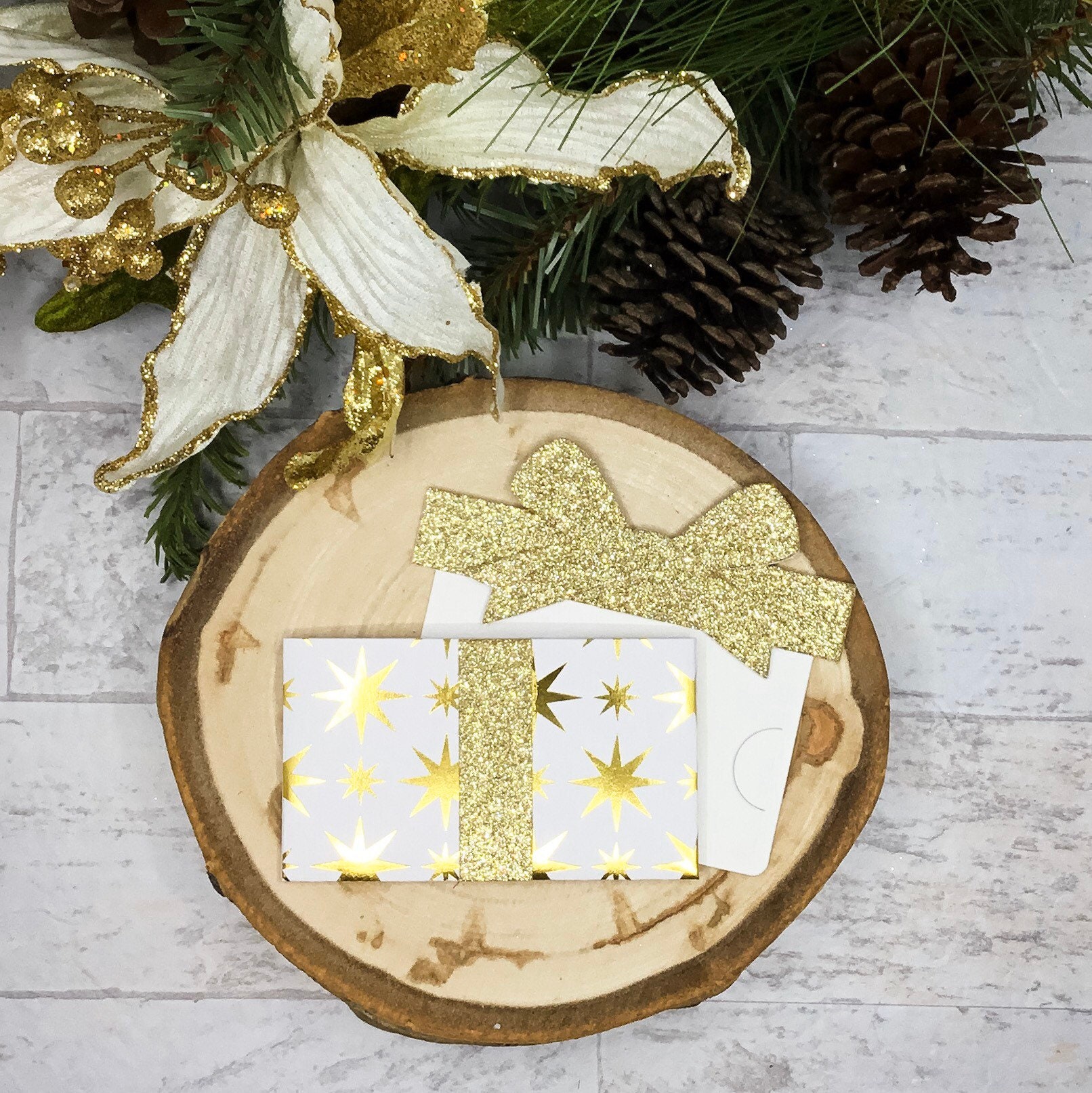 Star Gift Card Holder Gold Star Gift Card Holder Christmas Etsy