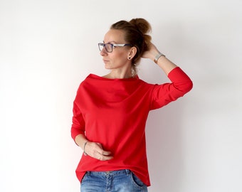 Chemise oversize rouge