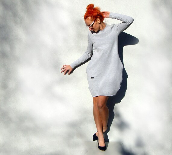 Grey Dress Tuck