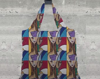 Jane and Joe Washable Tote Bag