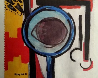 Original Kunstwerk - Brillenputztuch