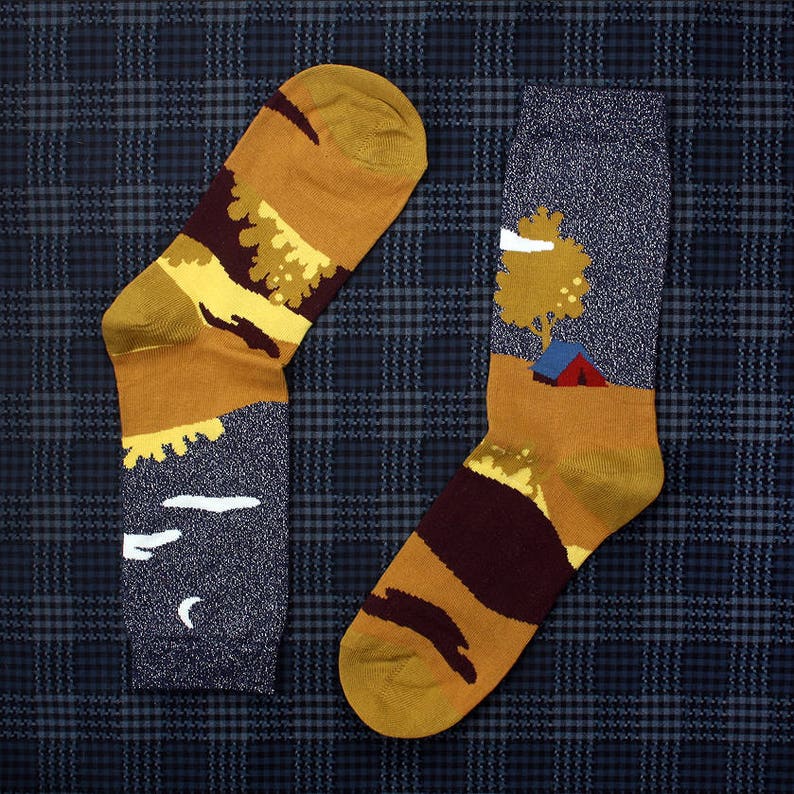 Camping Socks Camp Gifts Camper Camp Vibes Socks Womens Etsy