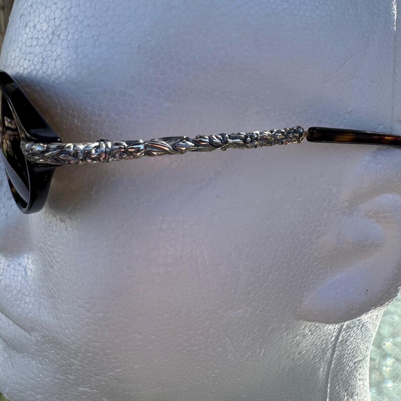 Brighton Summertime Sunglasses Tortoise Shell Silver Scroll Floral Oval SG393-32 image 4