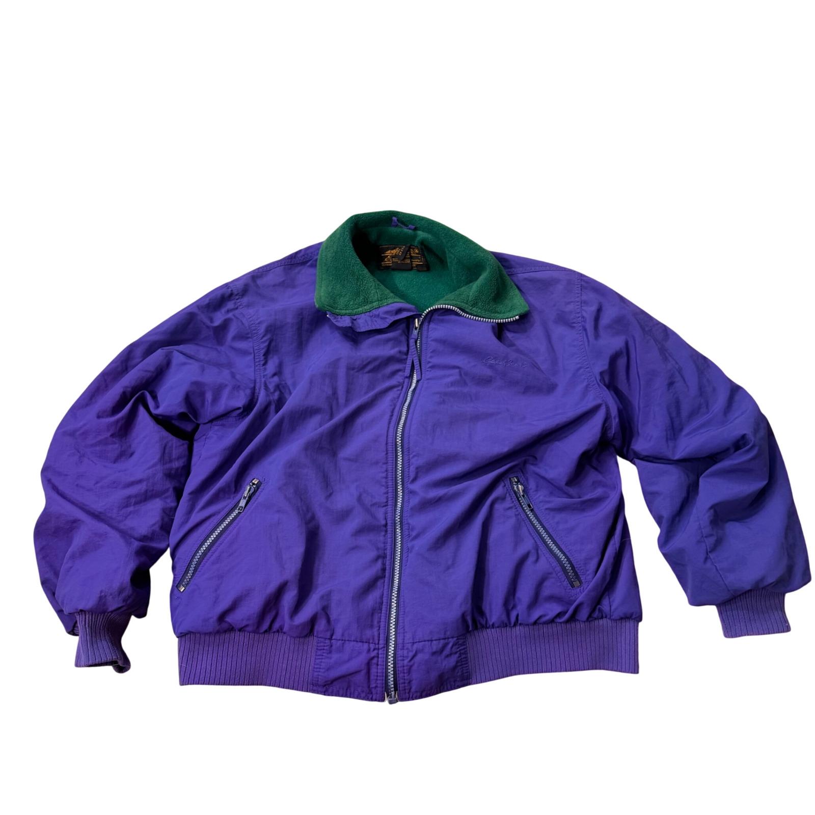 90s Vintage Eddie Bauer Windfoil Jacket Purple Polartec Fleece